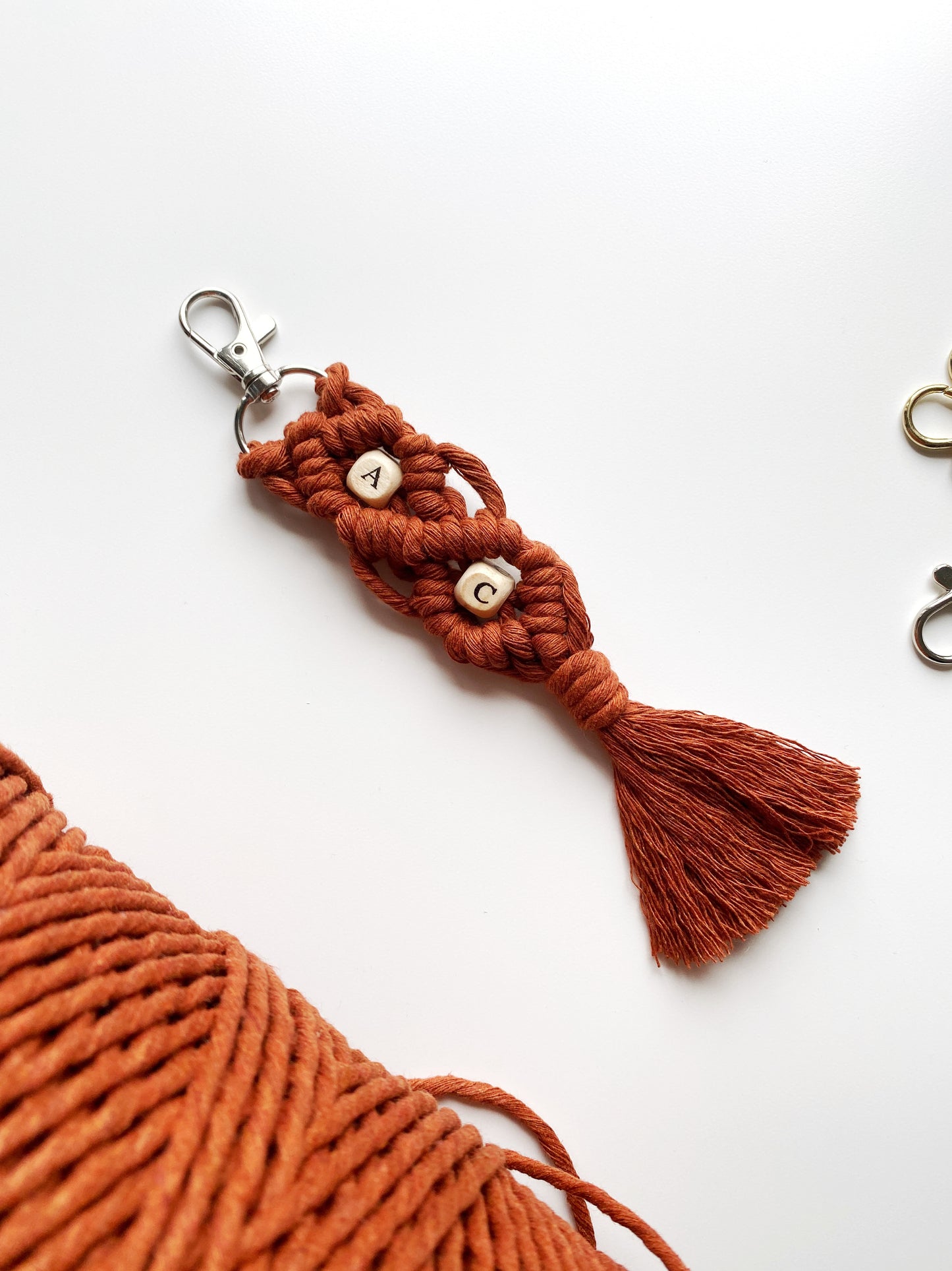 Personalized Macrame Keychain