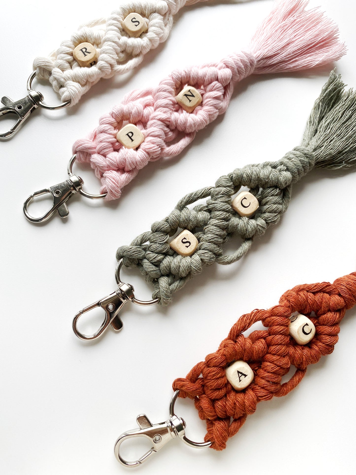 Personalized Macrame Keychain