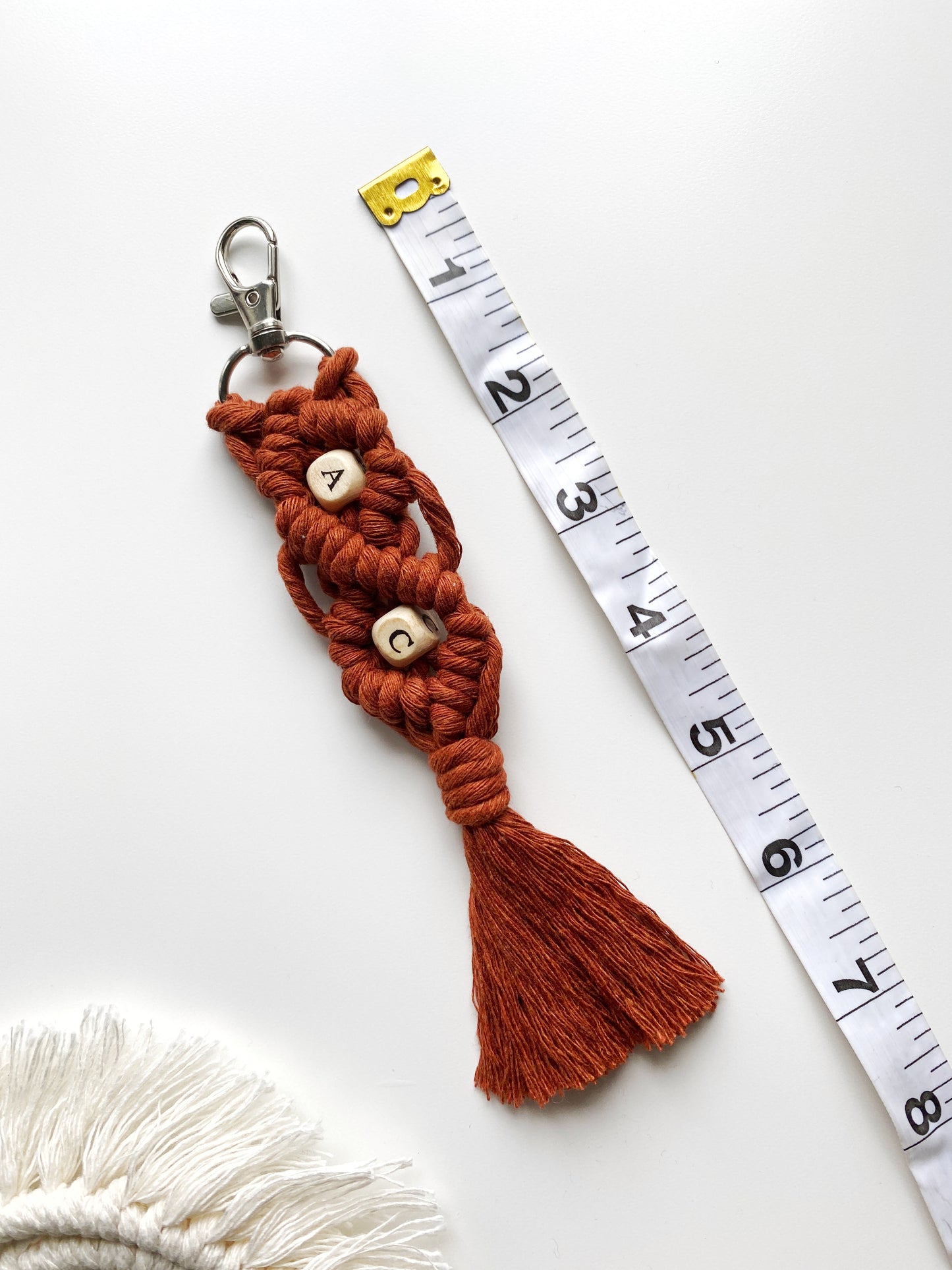 Personalized Macrame Keychain