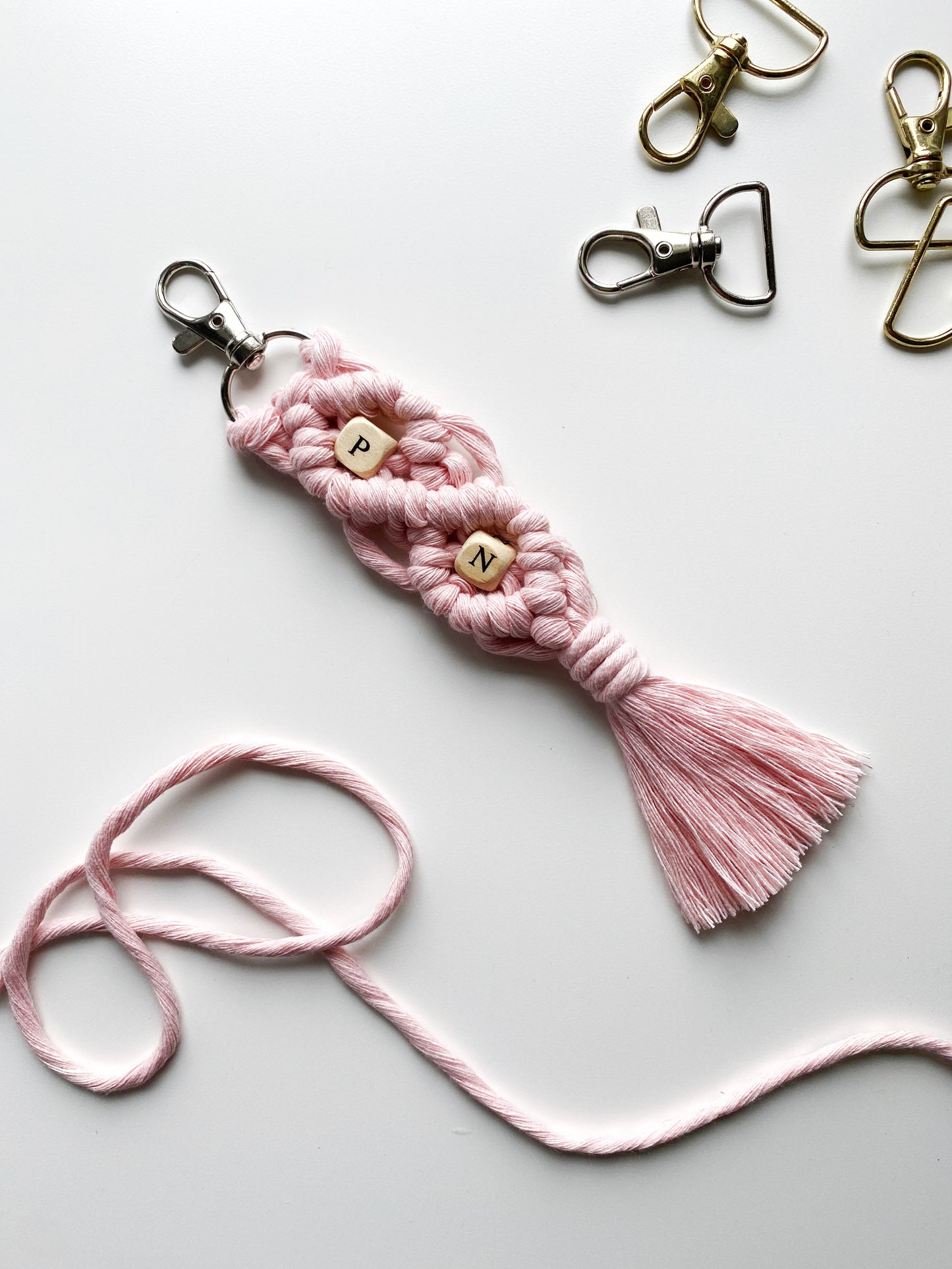 Personalized Macrame Keychain