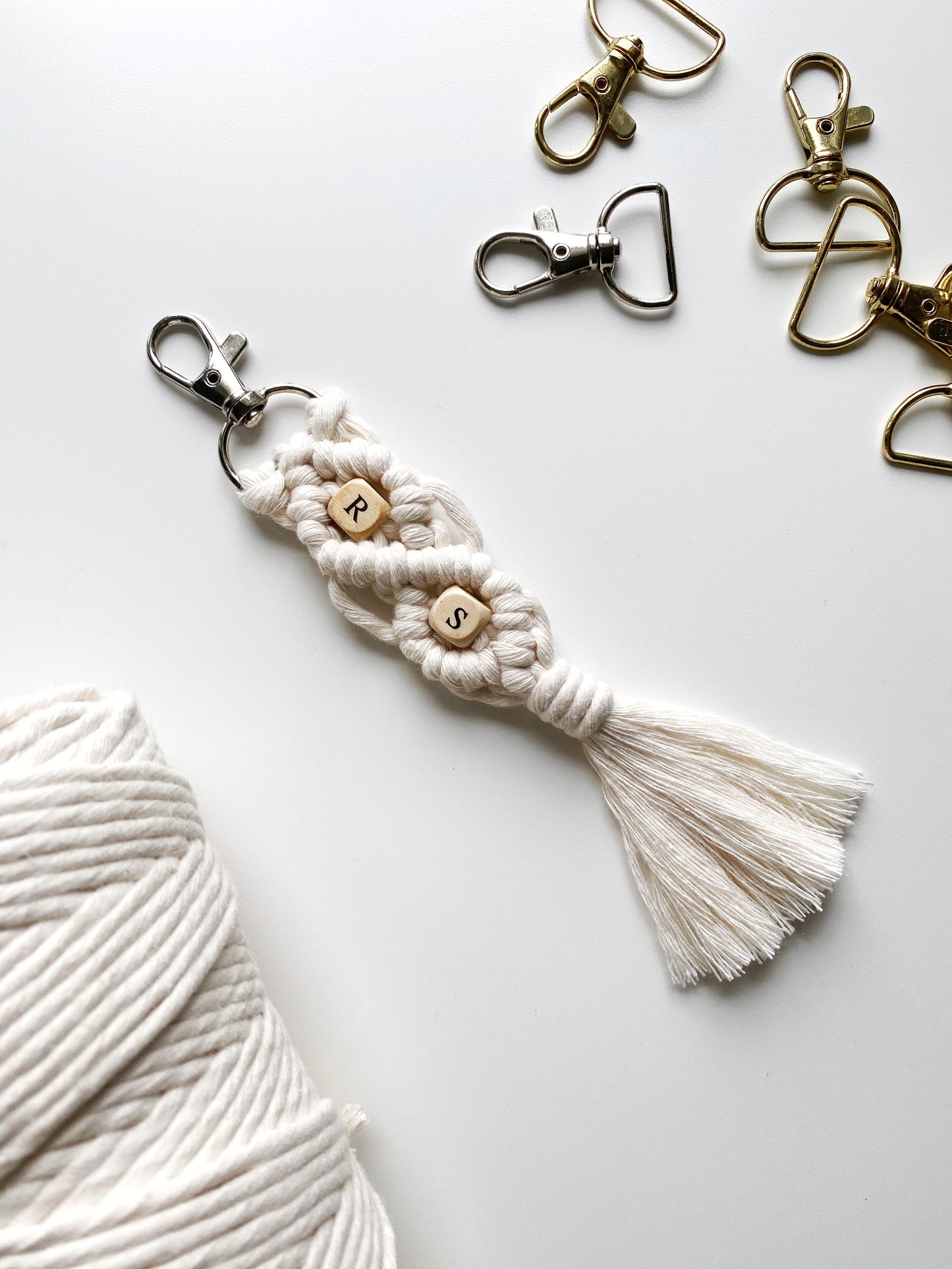 Personalized Macrame Keychain