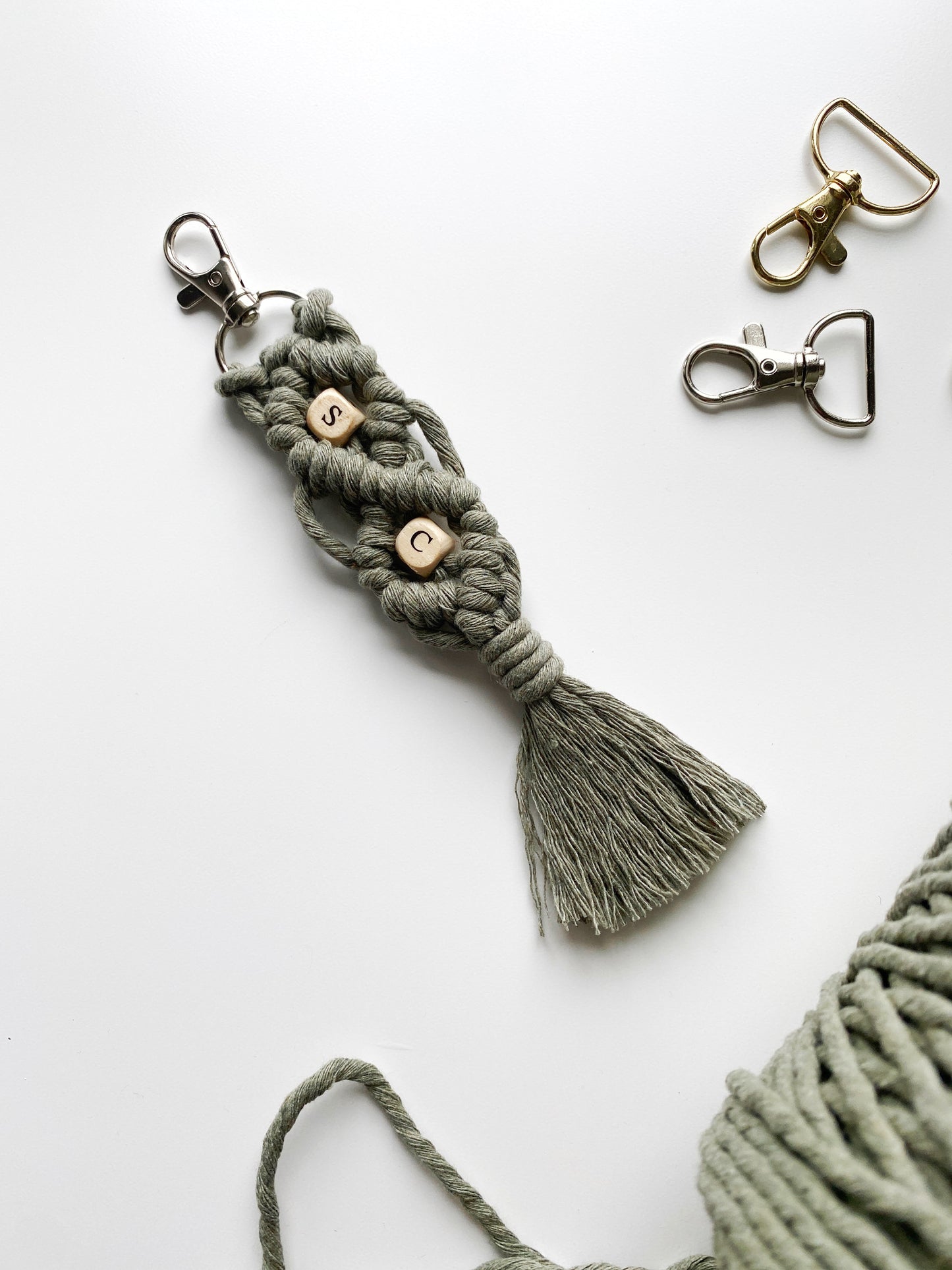 Personalized Macrame Keychain