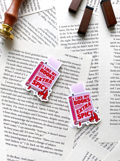 Spicy books magnetic bookmark